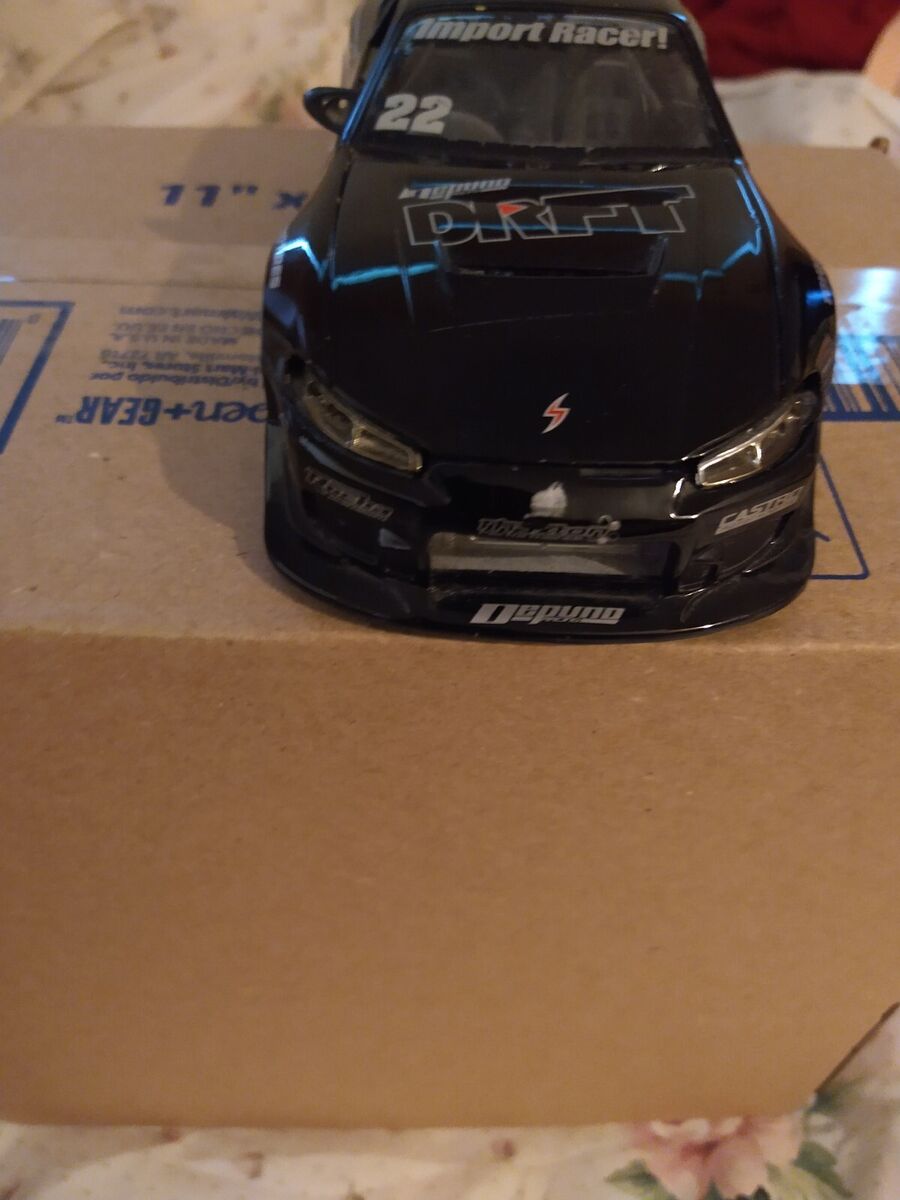 JADA TOYS 2002 Nissan Silvia S15 Black 1:24 scale Import JADA TOYS 2002 Nissan Silvia S15 Black 1:24 scale Import