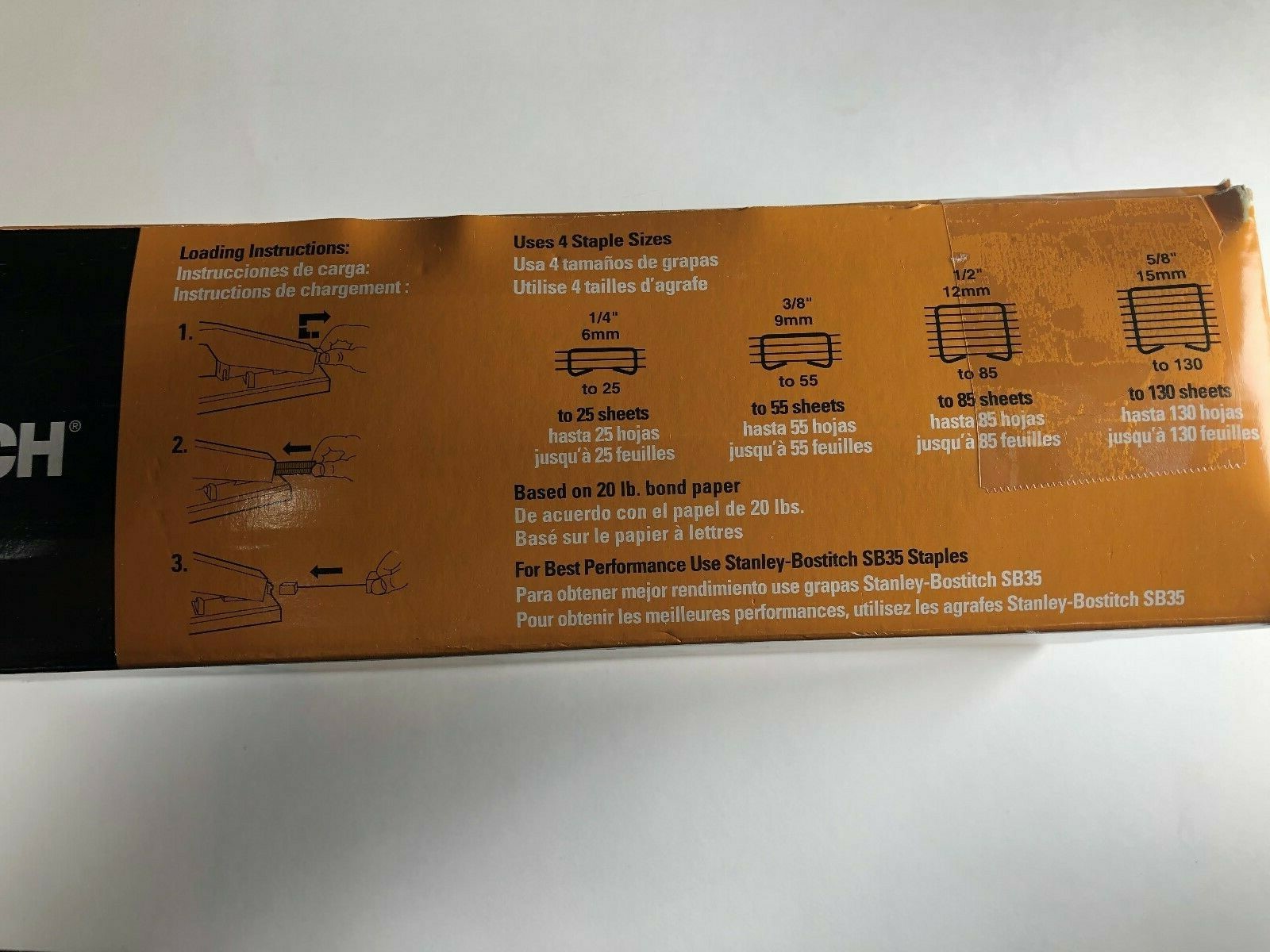 Stanley Bostitch B310HDS Heavy Duty Paper Stapler Up To 130 Sheets ...
