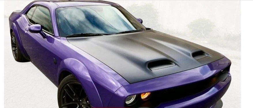 For 2008 -2023 Dodge Challenger Redeye MV style ALUMINUM hood with vented bezels Foto 2 de 4