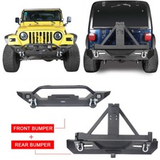 Hooke Road Front Bumper Or Rear Bumper Wtire Carrier For Jeep Wrangler Tj 97-06