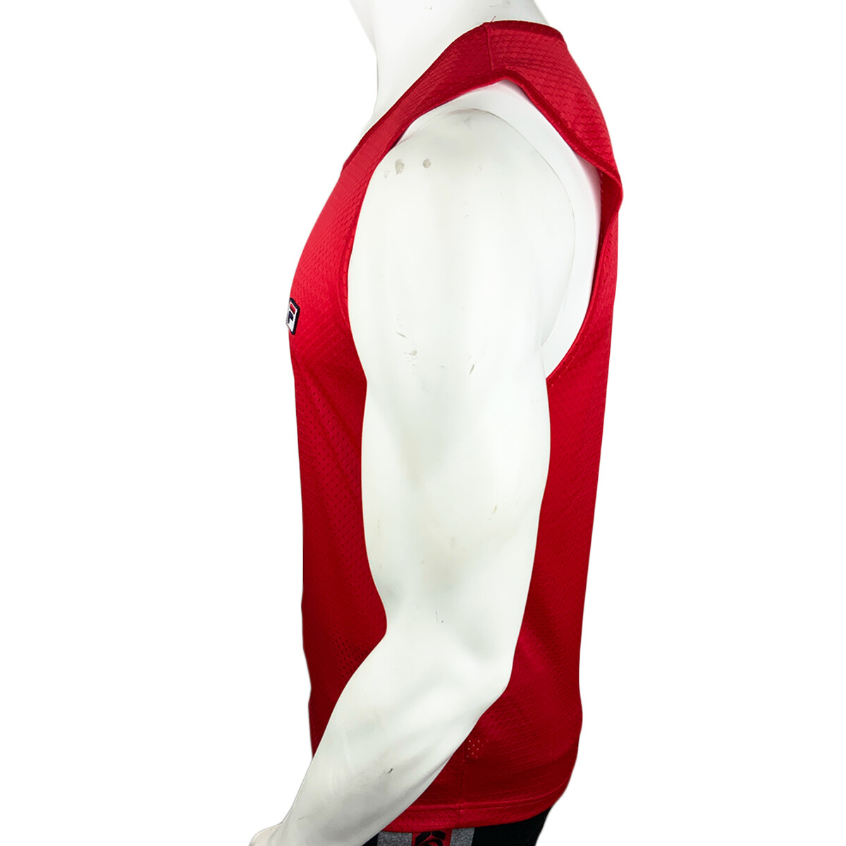 T SHIRT CANOTTA UOMO ROSSA GIROCOLLO SENZA MANICHE FILA MSRP $34 99 NUOVA CON ETICHETTE TAGLIA S