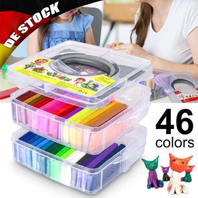 MARKENLOS 46 Farben Fimo Soft Polymer Ton Ofen Clay Modellierung Knete Modelliermasse Kit