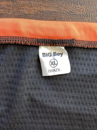 BIG BOY Brazil Herren XL Stretch Badeshort neon orange gestreift Bär - Bild 4 von 8