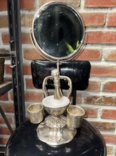 Rare Sterling Silver? Vintage Men’s Shaving Vanity Late 1800’s - Early 1900’s
