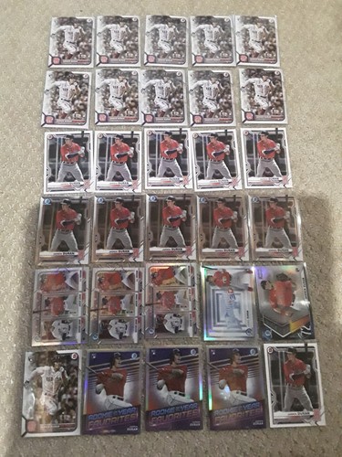 Jarren Duran RC 2021 2022 Bowman Prospect & Rookie Lot Of 30! Boston Red Sox
