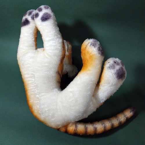 STEIFF © TIGRE. Juguete de relleno de lana de madera Mohair de colección de la década de 1950. Hecho en Alemania - Imagen 9 de 11