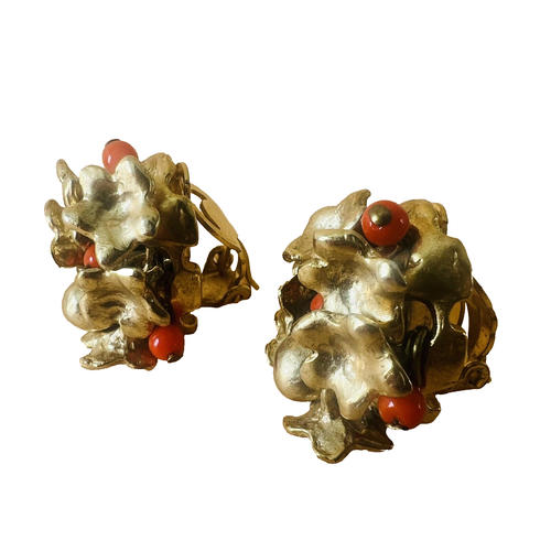 Boucles D'oreilles Femme Vintage Ton Or Clips - CZ - Fabriquées UK
