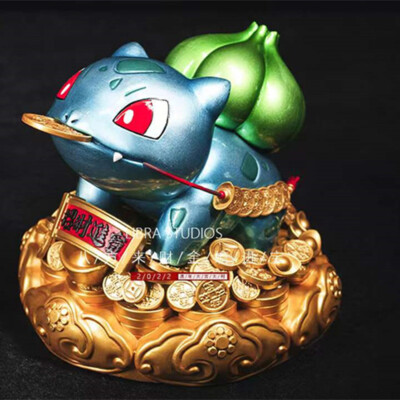 LIBRA Studios Zhao Cai Jin Bao Bulbasaur Resin Model Painted Statue In Stock