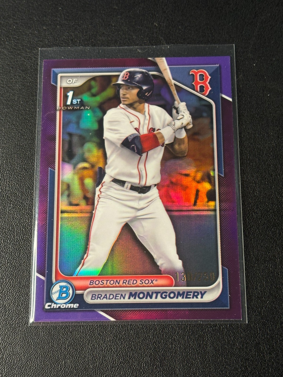 2024 Bowman Draft Chrome 1st Purple Refractor /250 Braden Montgomery Red Sox