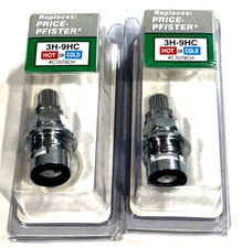 AquaPlumb Hot/Cold Faucet Fitting 3H-9HC CLD/HOT CER STEM F/ P/P C383 (2-Pack)