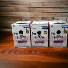 Leggs Silken Mist Ultra Sheer Leg Control Top Jet Black Size Q 3 Pack 6 Pairs