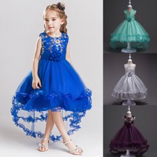 Toddler Girls/Kids Flower Princess Birthday Party Wedding Pageant Bow Dress Gown