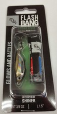 13 Fishing Flash Bang Jigging Spoon Lure w/ Glow Plus Rattle SHINER FB-SH38