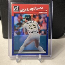 2023 Donruss Baseball Retro Base Holo Blue #264 Mark McGwire - Oakland A's