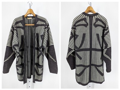 Laurel by Escada Vintage 80s Textured Knit Geometric OpArt