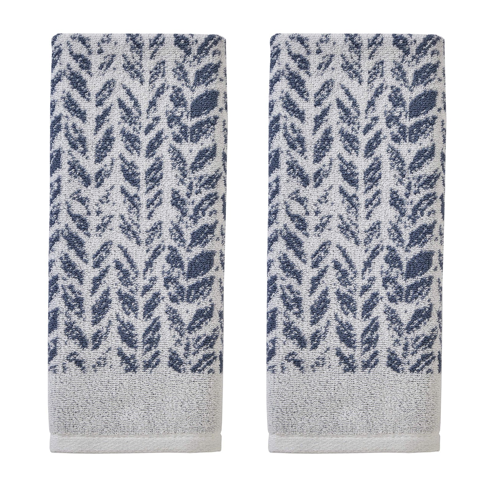 Distressed Leaves 100% Turkish Cotton Hand Towel Set, 16