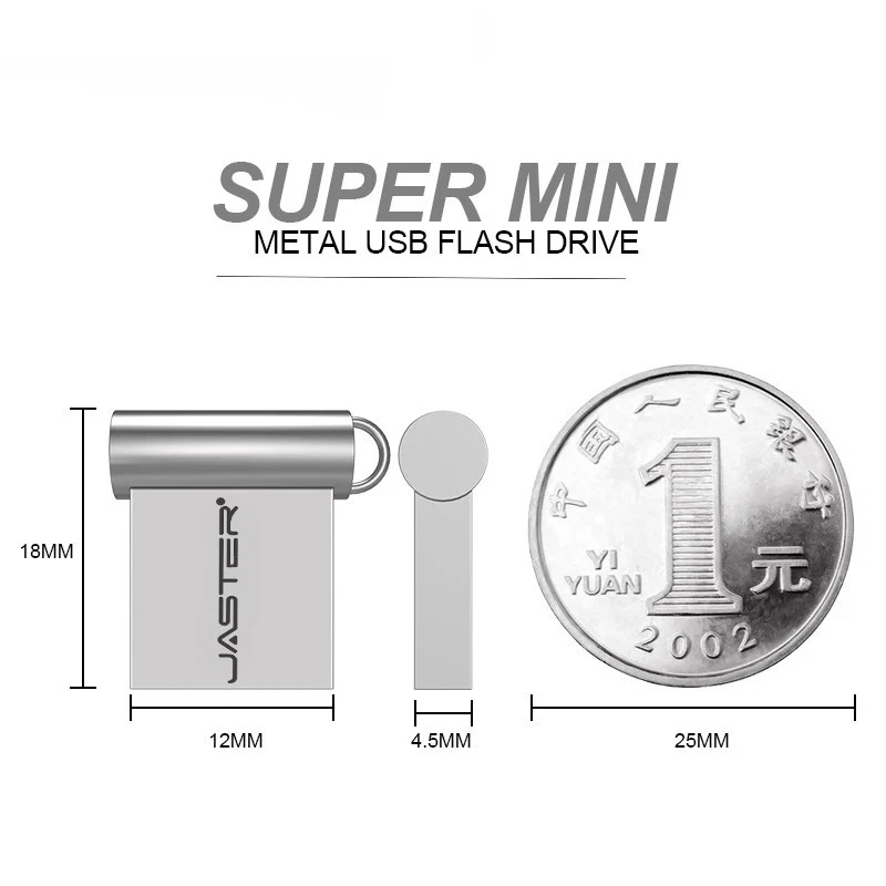 Super Mini Metal USB Flash Drive 8GB 16GB 32GB 64GB 128GB Memory Stick U Disk - Image 3 of 4