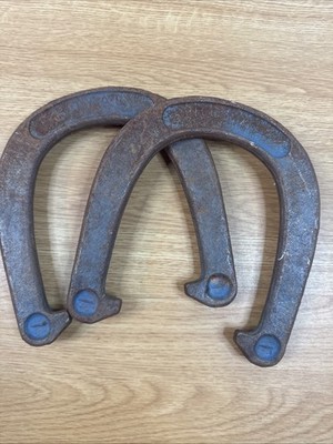 Vintage ROYAL Lucky Horseshoes Cast Iron Lot of 2 Rustic Decor