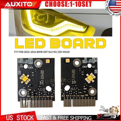 Yellow DRL LED Light Boards Module For 22-24 BMW G87 M2 G42 2 Series 230i 2-20X