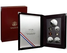 1992-S US Mint Prestige Proof Set Olympic Baseball Silver Dollar Box COA 7 Coins