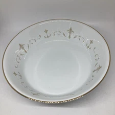 Vintage Noritake Japan 6520 Courtney 9" Round Vegetable Serving Bowl Gold Trim
