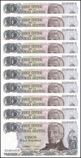 Argentina 5 Pesos Argentinos, 1983-1985 ND, P-312a.2, UNC X 10 PCS