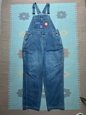 Vintage Winnie the Pooh denim overalls embroidered Disney cartoon women 36/37