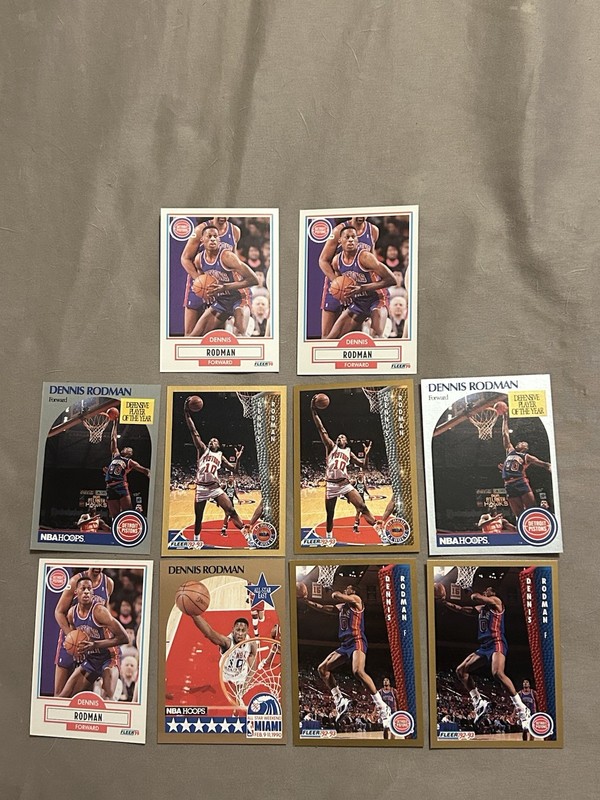 Dennis Rodman Vintage 10 Card Lot
