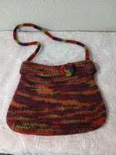 Handmade Felted Wool Handbag Purse Bag Artisan Made Fall Earth Colors
