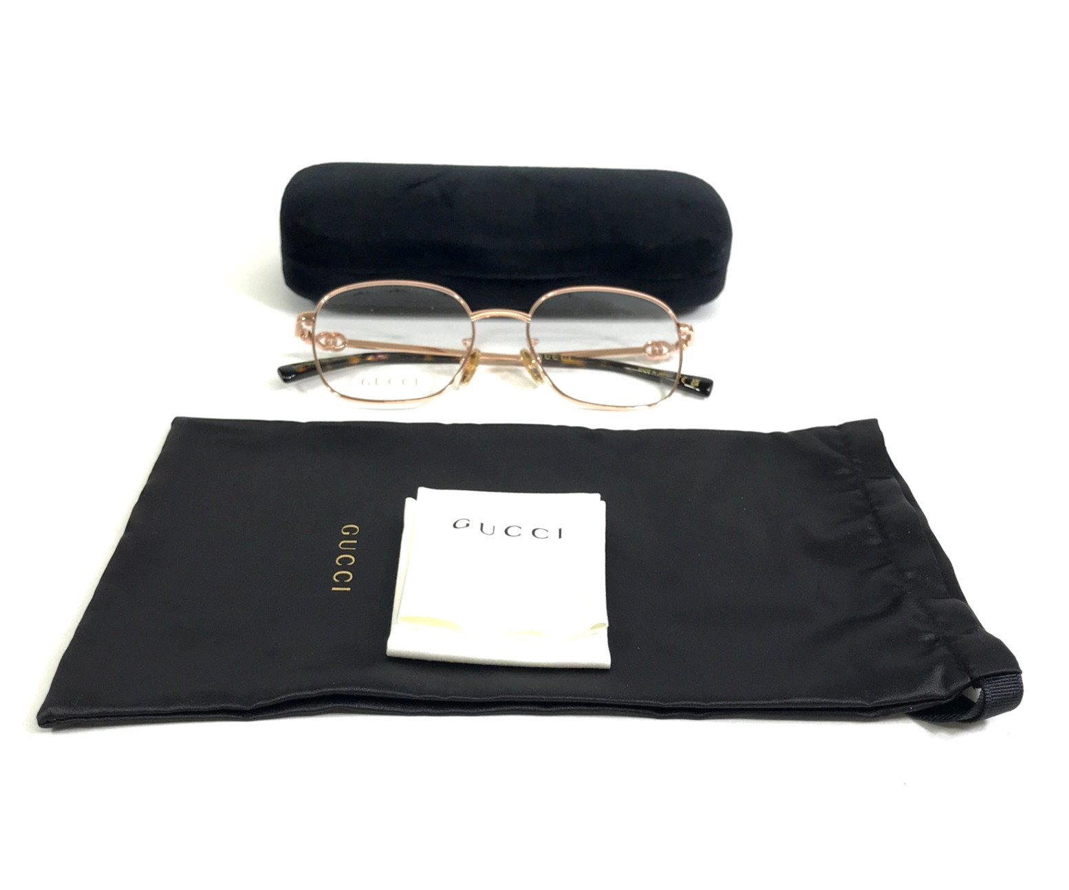 Gucci Eyeglasses Frames GG2006OA 003 Rose Gold Wire Rim Asian Fit 53-18-145