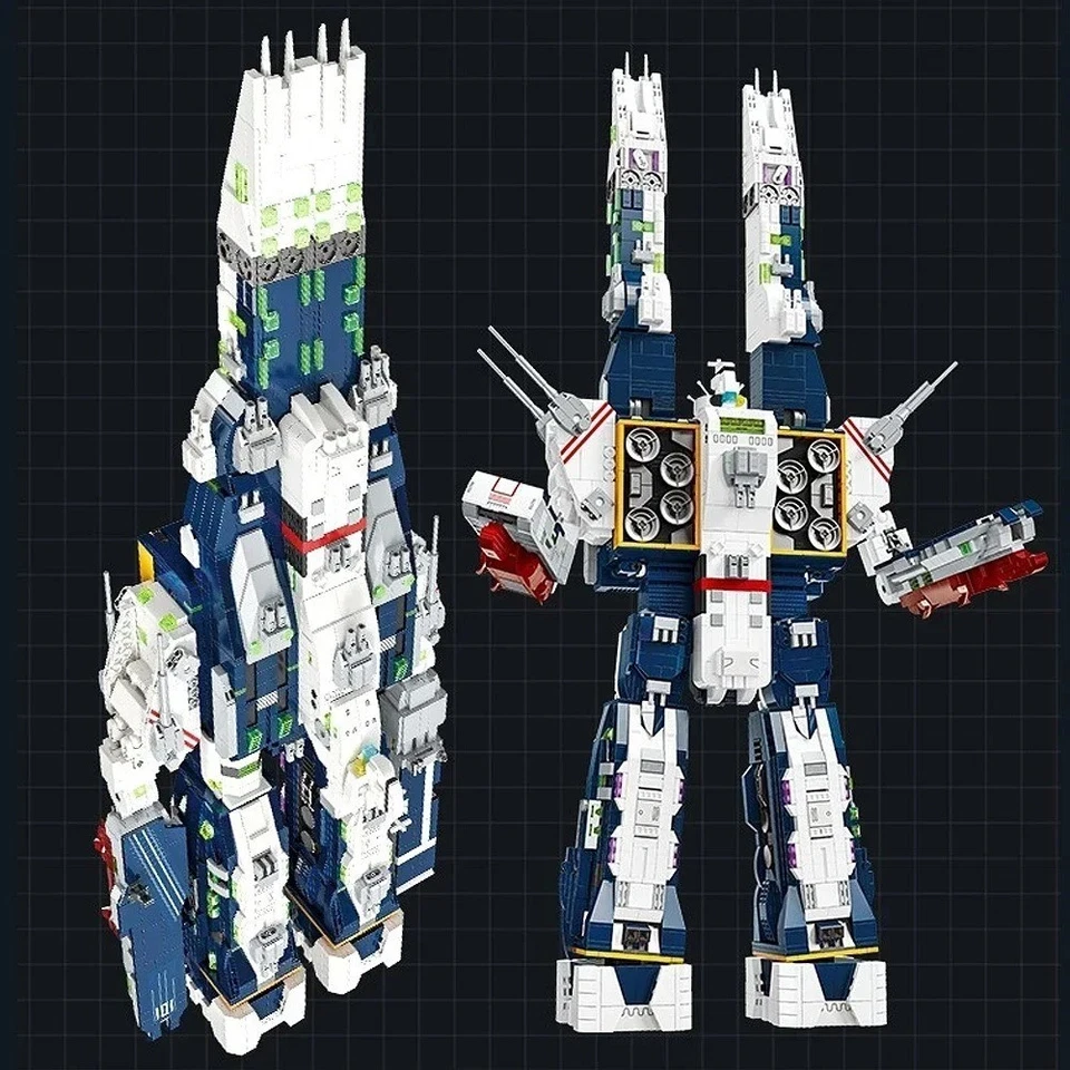 ROBOTECH | SDF-1 Macross Building Kit | JIE STAR 4682 PIEZAS TRANSFORMABLE Battroid Foto 4 de 4