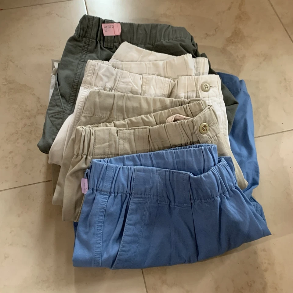 Tommy Bahama Lote De 4 Pantalones Cortos De Algodón Para Hombre Cintura Elástica Carga Talla Grande Talla L Foto 2 de 4
