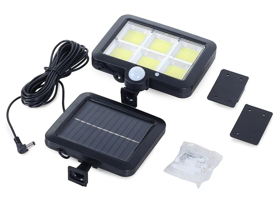 120 LED Solarleuchte Solarlampe mit Bewegungsmelder Außen Sensor Fluter Strahler - Bild 3 von 3