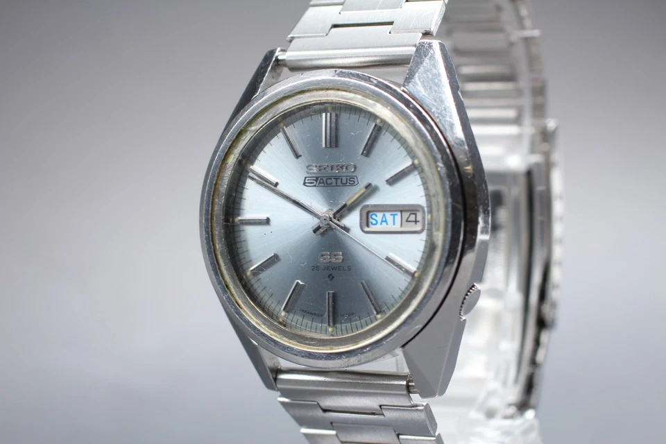Reloj automático para hombre 1972 [Exc+4] Seiko 5 Actus 6106-7510 plateado Kanji (fecha de emisión) Foto 2 de 4