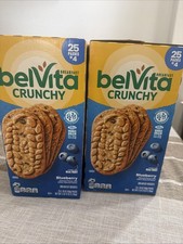 2 Packs Of Belvita Breakfast Crunchy Blueberry 25 Packs Of 4