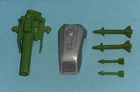 vintage G.I. GI JOE gijoe SILVER MIRAGE MOTORCYCLE PARTS LOT #6 missiles + more