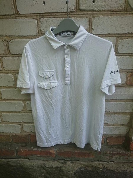 Men Aquascutum Polo White 36 / S / 44