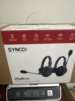 SYNCO XTALK X5 Wireless Intercom Headset System 2.4GHz Full Duplex 350M/1148FT