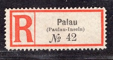 Karolinen Reko-Zettel Palau Nr 42 links Einfeldt 30 Punkte