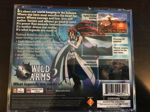 Wild Arms 2 PS1 Ersatzhülle - OHNE SPIEL OHNE ANLEITUNG - Bild 3 von 4