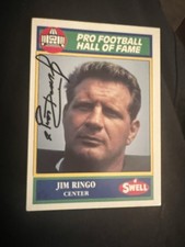 1988 Swell Football Greats Hall of Fame - Jim Ringo #103 Autographed