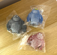 3x Mini Monster Plush Soft Toys Collectable Multicolour Under 15cm