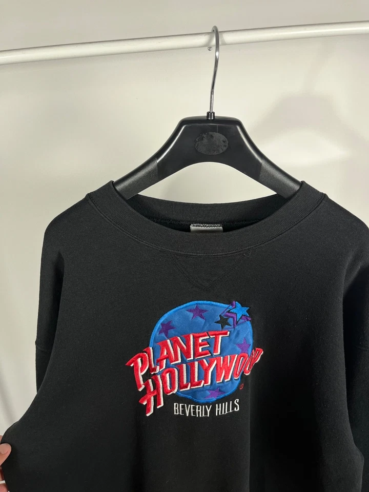 Sudadera De Colección Planet Hollywood Beverly Hills XL EE. UU. Hecha Negra Foto 4 de 4