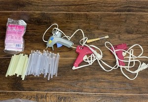 Lot 3 Mini Hot Glue Guns Hi Temp + 50 Glue Sticks Craft DIY Tested Working