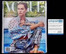 ALICIA VIKANDER AUTOGRAPH SIGNED VOGUE MAGAZINE TOMB RAIDER OSCAR WINNER ACOA