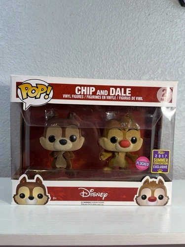 Funko Chip & Dale Pop! Vinyl Disney Flocked 2017 Summer Convention Exclusive