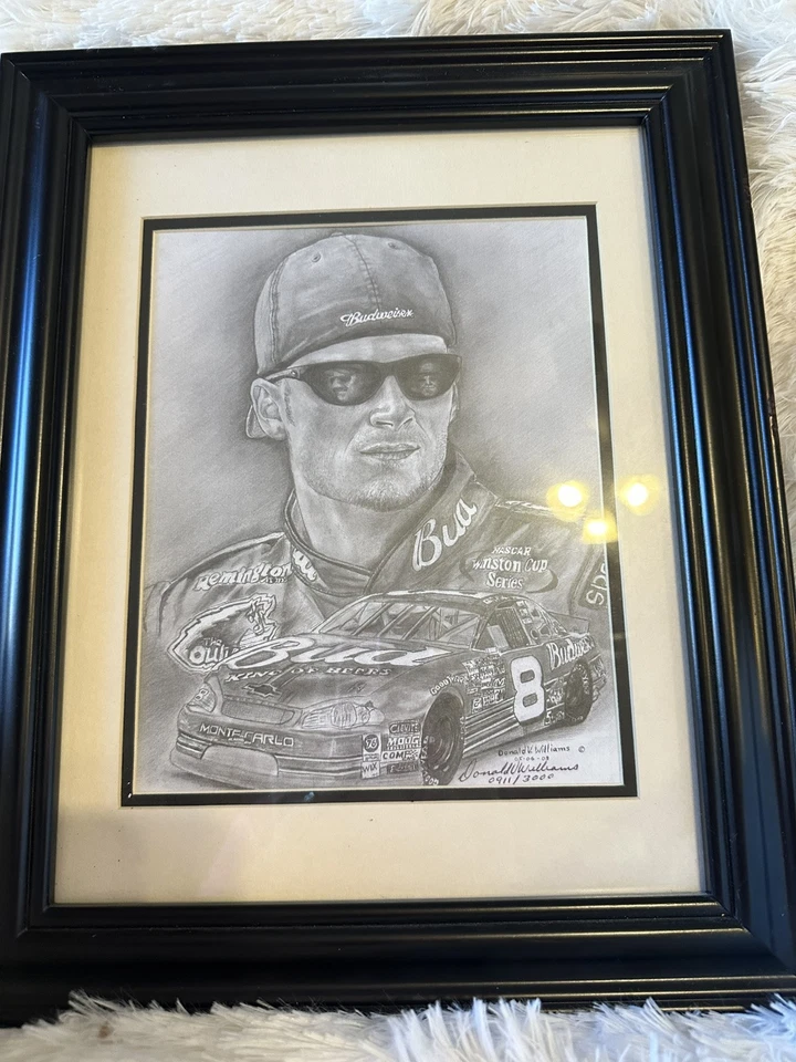 Dibujo enmarcado de Dale Earnhardt, Jr. Foto 3 de 4