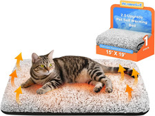 Upgraded Self-Warming Cat Bed with Dual-Layer Thermal Heating, 15"x19