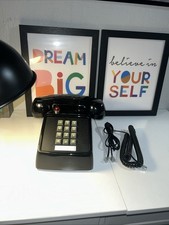BITTEL Black Push Button Desk Phone Retro Vintage Style