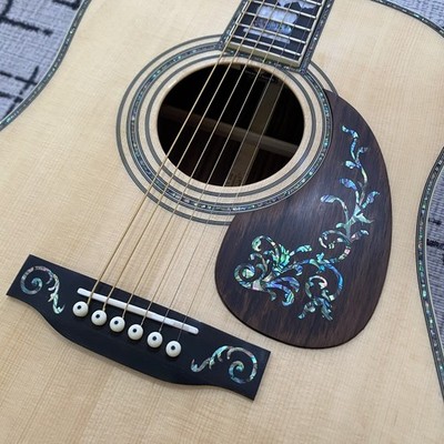 Acoustic guitar D45 solid spruce Ebony fingerboard Rosewood Body natural